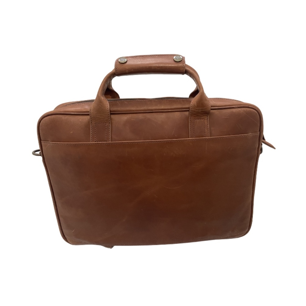 Johnston & Murphy Rhodes Briefcase. Tan Full Grain Leather - Picture 9 of 14